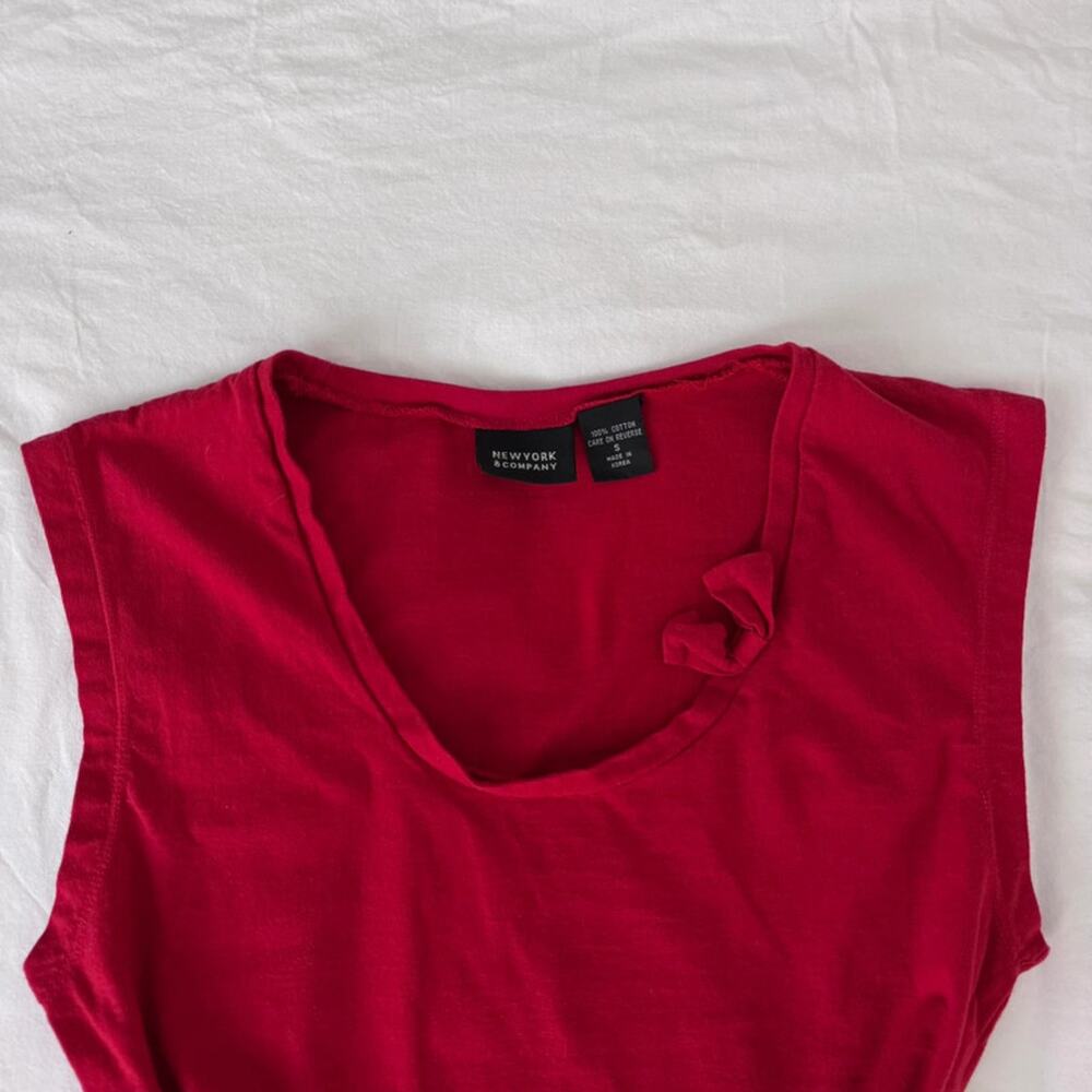 Y2K Red‎ Tee with Bow - Picture 3 of 4